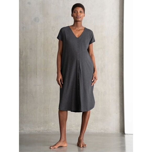 Seraphine Black Midi Birthing and Maternity Dress - Picture 1 of 8